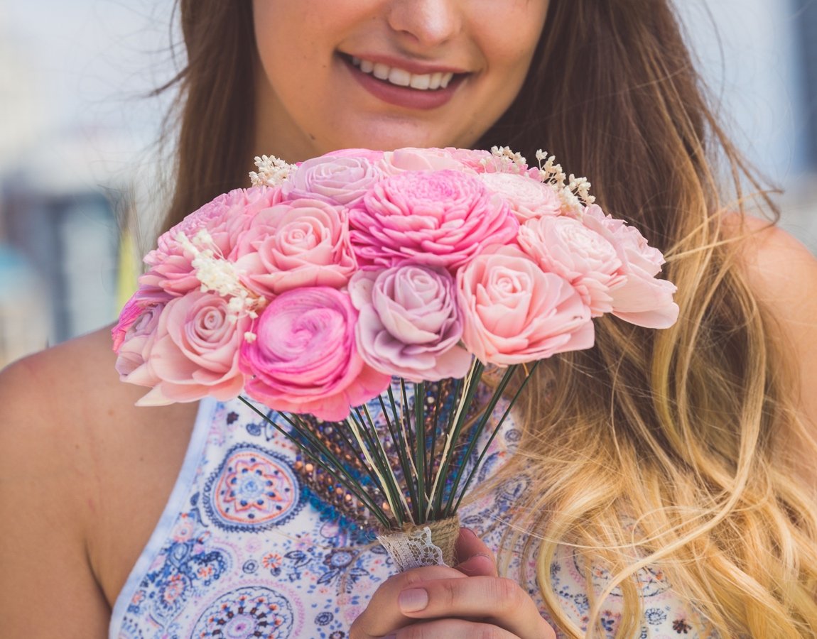 Sola Wood Flower Bouquets - Guess How Much I Love You