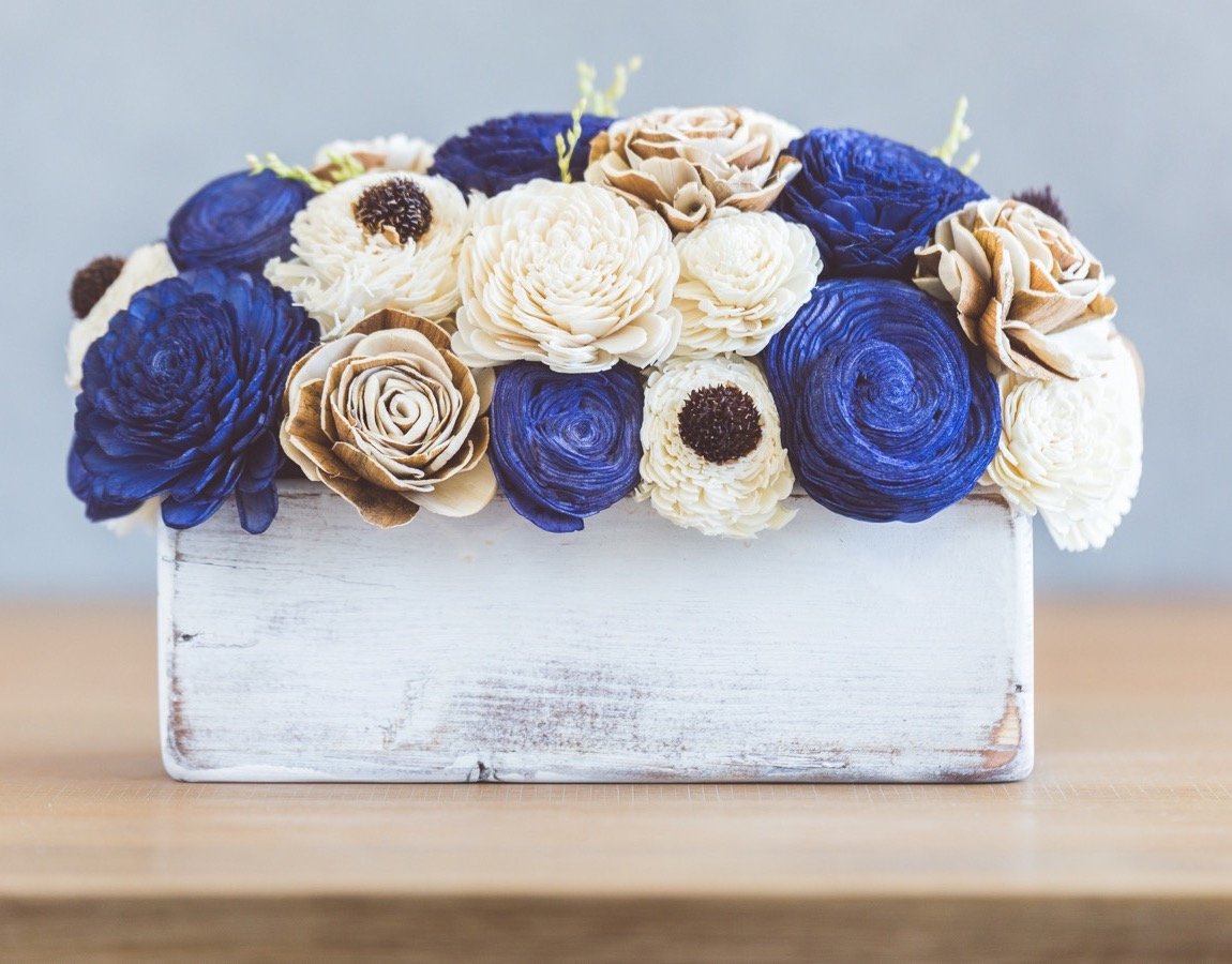 Sola Wood Flower Centerpiece - Moonlight Centerpiece