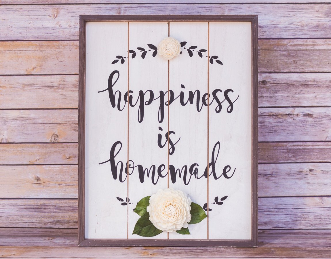 "Happiness is Homemade" Wood Sign