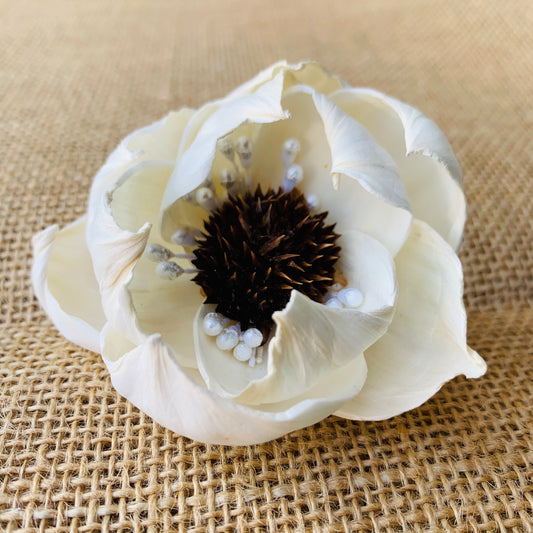 Sola Queen Peony Flower (White Pearls) - Divine Collection