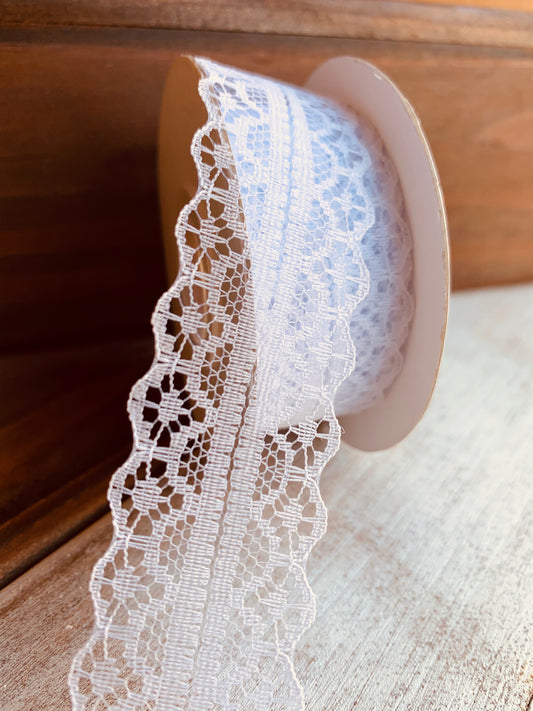 White Lace Ribbon (10 Yards)